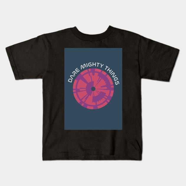 JPL/NASA Perseverance Parachute "Dare Mighty Things" Poster #6 Kids T-Shirt by Walford-Designs